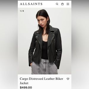 All Saints Leather Jacket - “Cargo” US Women’s Size 2